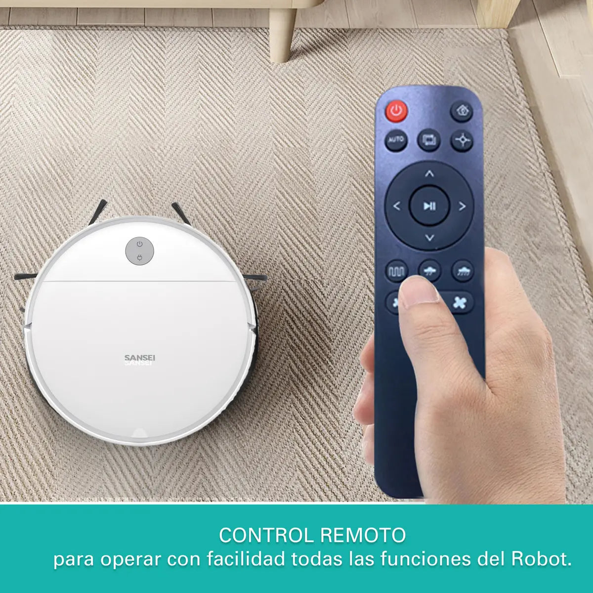 Aspiradora Robot Sansei Rvcs23pi 5 modos de limpieza Sensor Antichoque - Image 4