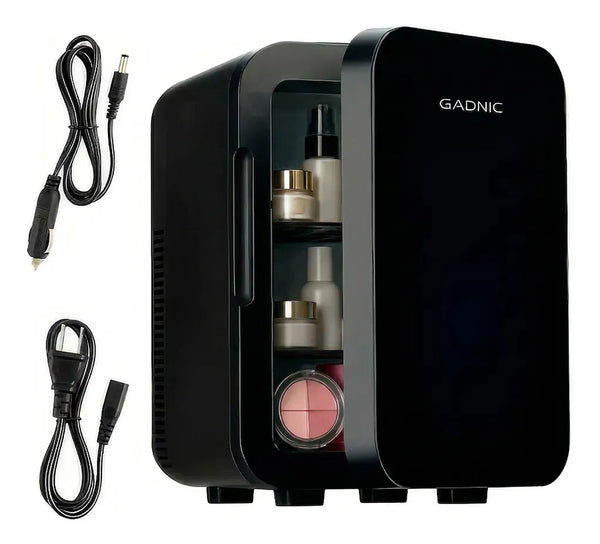 Imagem 1 de 7 de Mini Heladera Portátil Gadnic 10l Frío Calor Para Cosméticos Negro