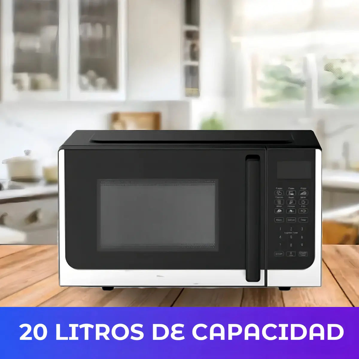Microondas Digital Oryx de 20 L para Cocina, Color Negro - Image 6