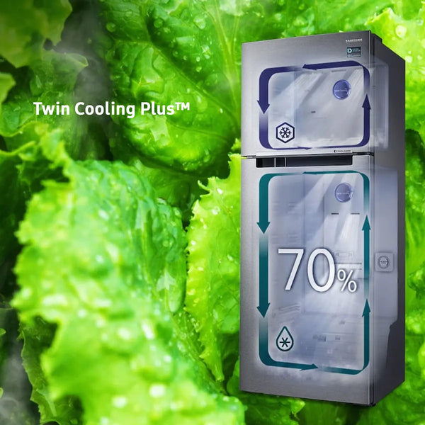 Imagem 5 de 7 de Heladera Samsung RT29K507JS8 Inverter 308 Litros Silver Cooling Plus con Freezer Superior