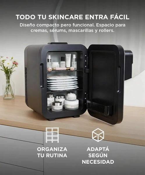 Imagem 3 de 7 de Mini Heladera Portátil Gadnic 10l Frío Calor Para Cosméticos Negro