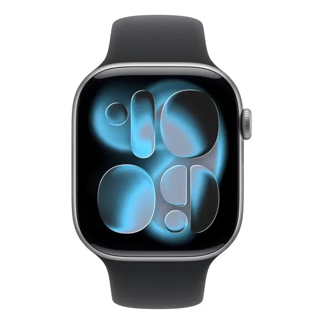 Apple Watch Series 11 GPS • Caja de aluminio gris espacial de 46 mm • Correa deportiva negra - Image 2