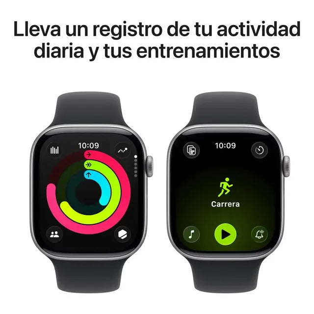 Apple Watch Series 11 GPS • Caja de aluminio gris espacial de 46 mm • Correa deportiva negra - Image 4