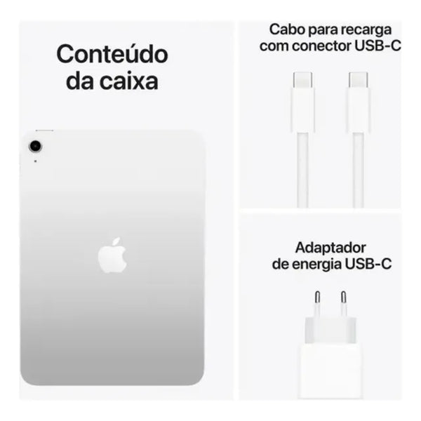 Imagem 2 de 3 de Apple iPad 11 MD3Y4BZ/A con chip A16 Wi-Fi de 128 GB Color Plata
