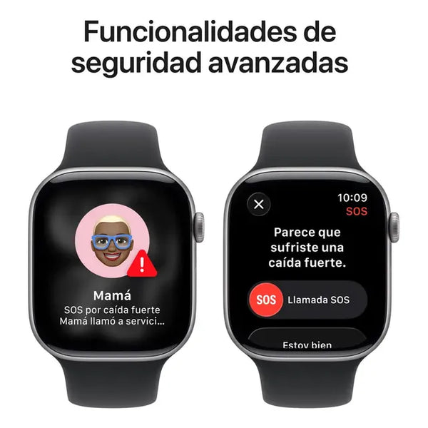 Imagem 6 de 8 de Apple Watch Series 11 GPS • Caja de aluminio gris espacial de 46 mm • Correa deportiva negra