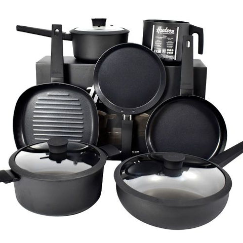 Bateria de Cocina Aluminio Antiadherente Hudson Daily 10 Pzs
